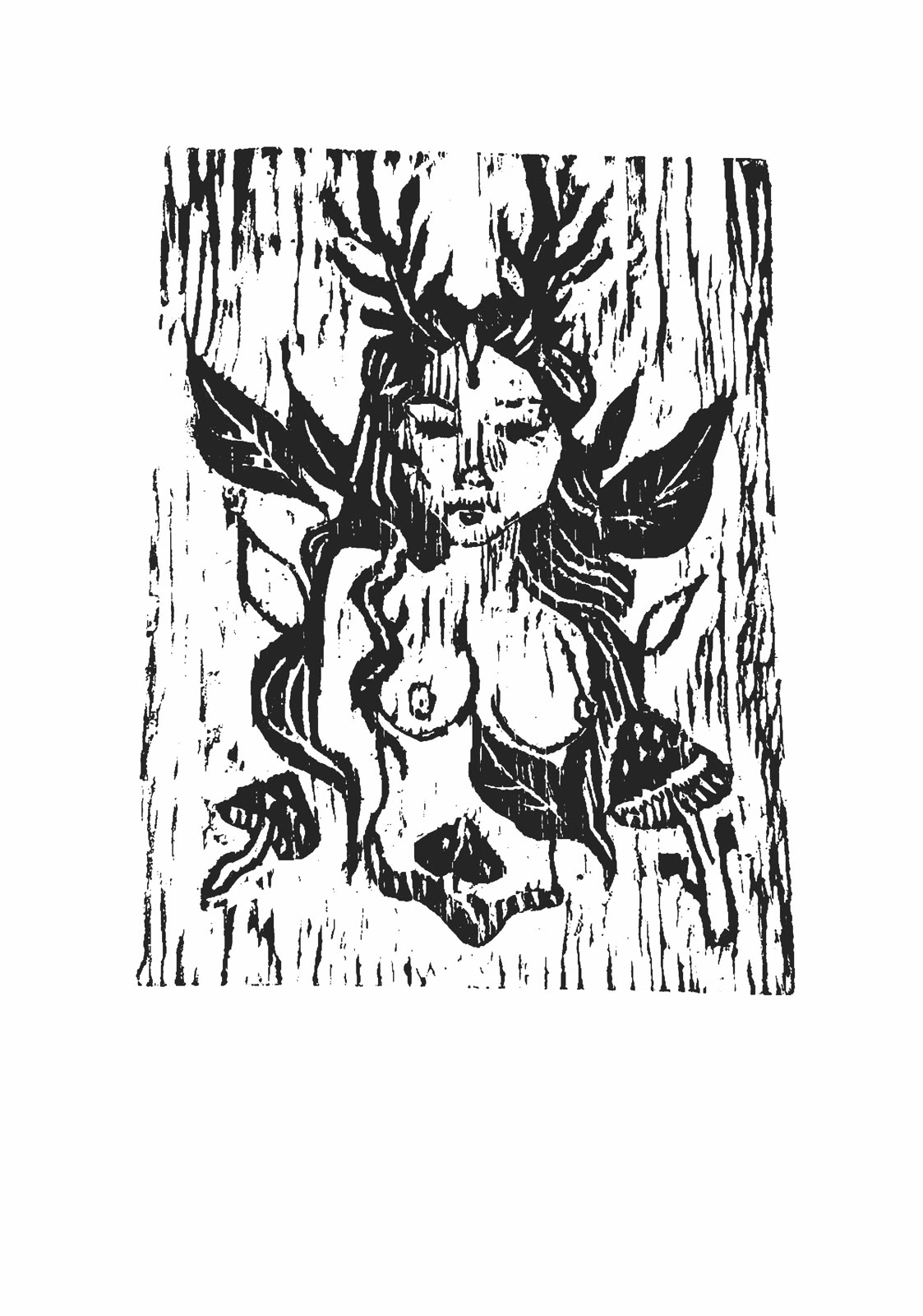 Mulher com cogumelos
